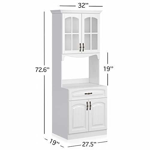 Living Skog Kitchen Cabinet with Storage Shelves and Microwave Stand - Image 5