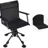 TIDEWE Hunting Chair with Seat Cover, 360 Degree Silent Swivel Blind Folding Chair, 4 Legs Adjustable Height Hunting Seats with Armrest, Portable Comfortable Stable Ground Hunting Chair