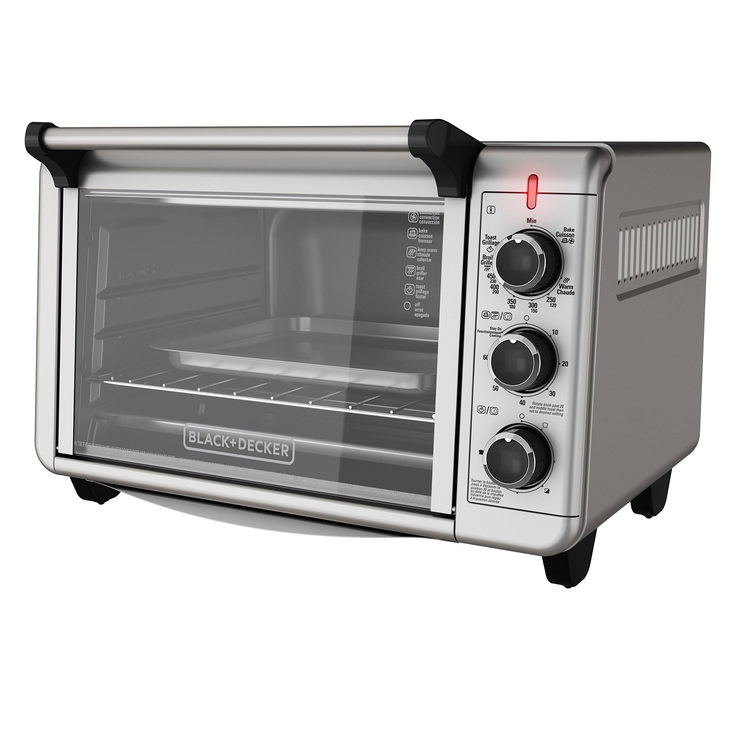 Black+decker TO3210SSD 6-Slice Convection Countertop Toaster Oven Silver