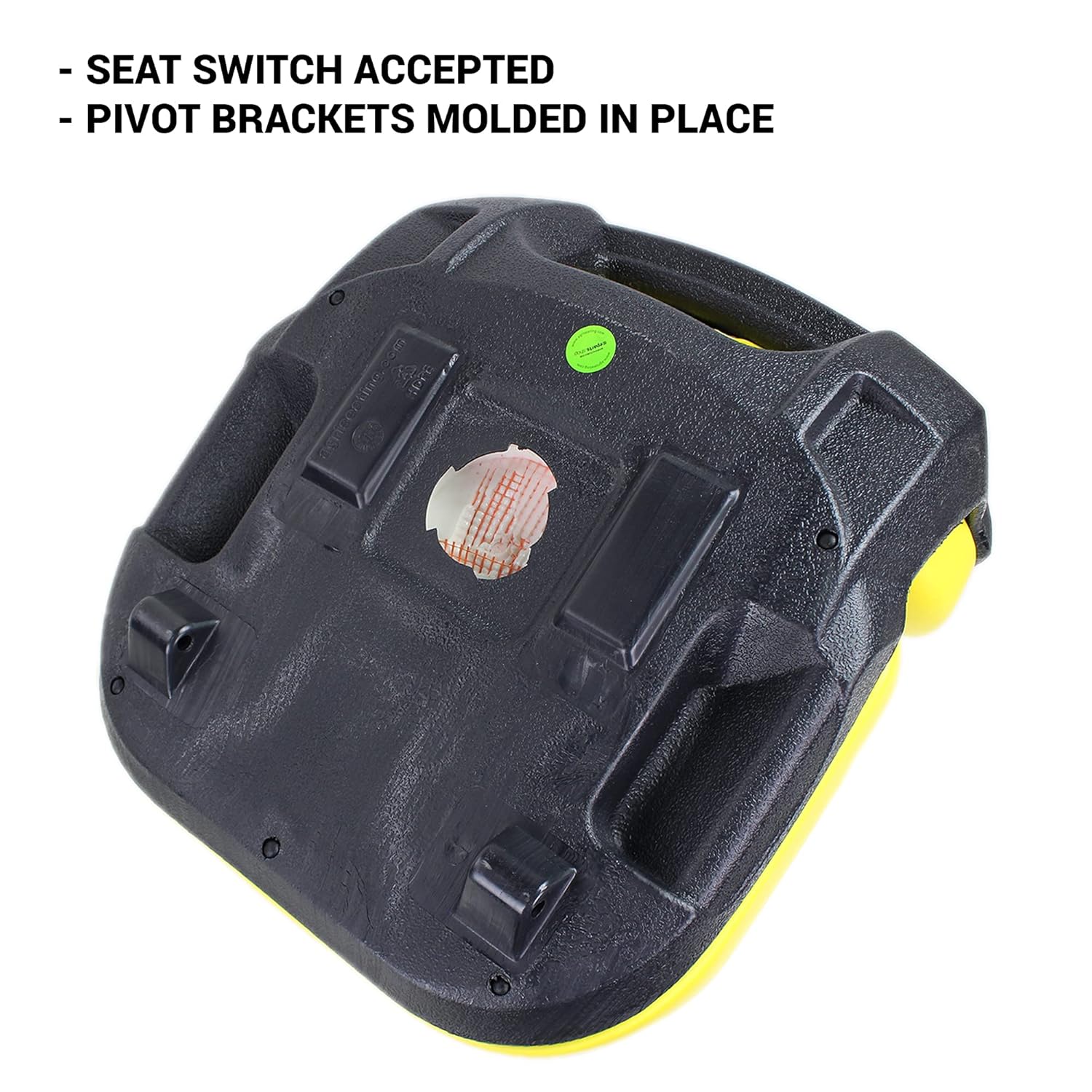 E-AUC11188 Deluxe Yellow Seat for John Deere Lawn Tractors X360, X340, X324, X320, X300R, X304, X300, X305R, X310, X330, X350, X350R, X354, X384, X380, X370, X394, X390, X580, X570+ - Image 3