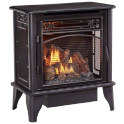 Procom GAS Stove 3-Sided Black Dual Fuel with Remote Control – 23,000 BTU PCNSD25RTA