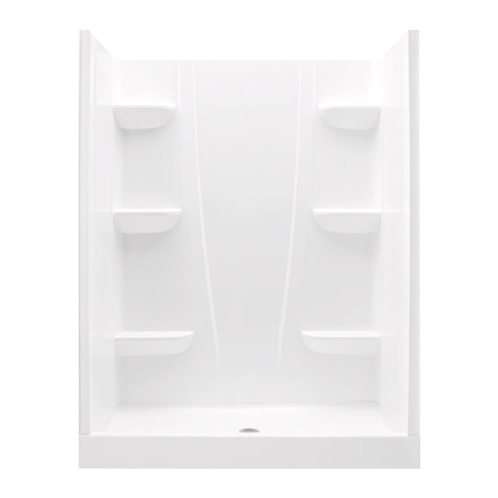 Aquatic 6034CS-AW A2 34 in. x 60 in. x 76 in. Shower Stall in White - Image 2