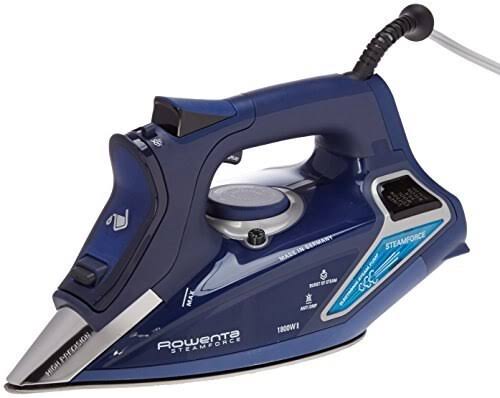Rowenta DW9280 Steam Force Steam Iron with 400-Hole Stainless Steel Soleplate, 1800-Watt, Blue - Image 2