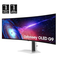 Alternative view of Samsung 49 Odyssey OLED (G93SC) Series Curved Gaming Monitor w QD-OLED, 240Hz, 0.03ms, DQHD, G-Sync Compatible, AMD FreeSync Premium Pro,Height Adjustable Stand,3 Yr Warranty,LS49CG932SNXZA
